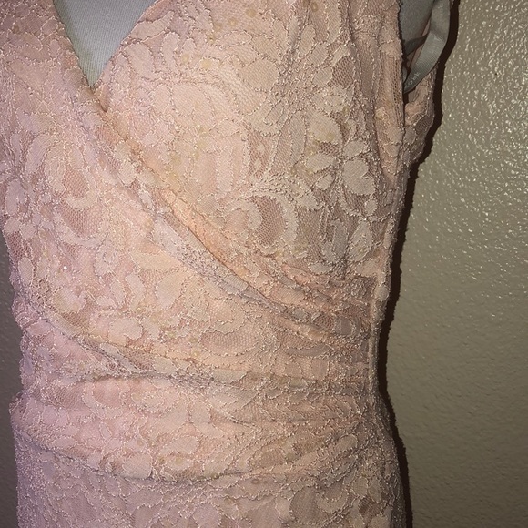 Bill levkoff‎ women’s lace blush pink bridesmaid gown - Picture 3 of 7